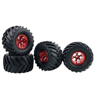 4XRC HSI 0703-3003 Rubber Tires Blue Wheel Sets For 1:10 Monster  Truck