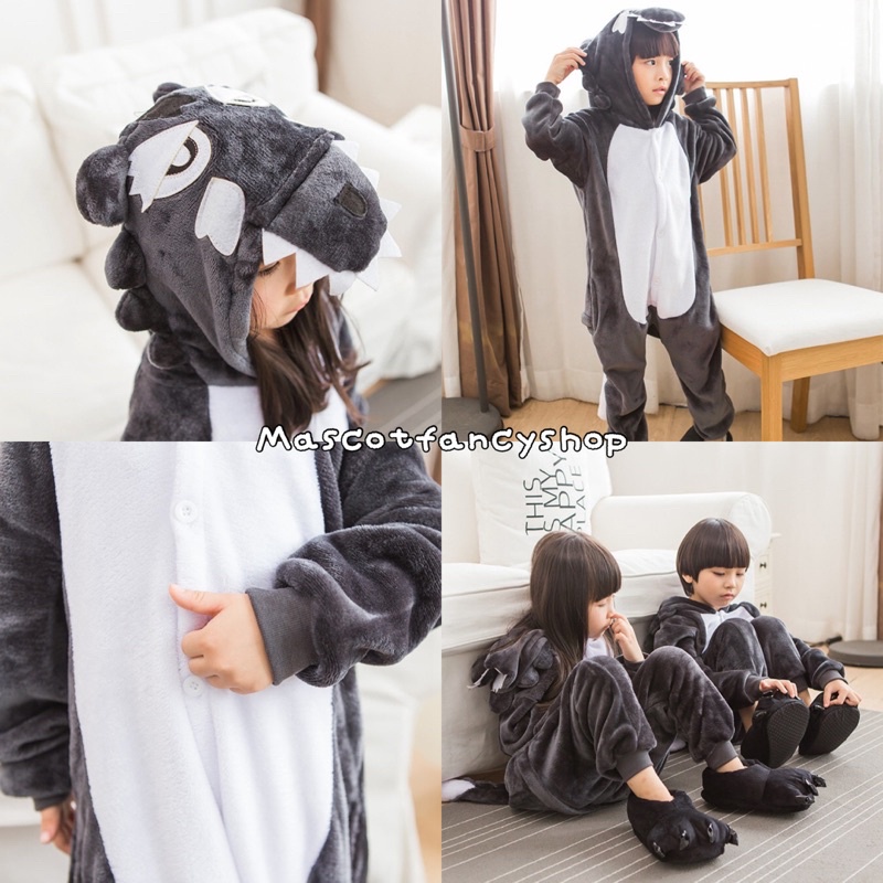 ชุดนอนมาสคอต เด็ก หมาป่า (wolf)