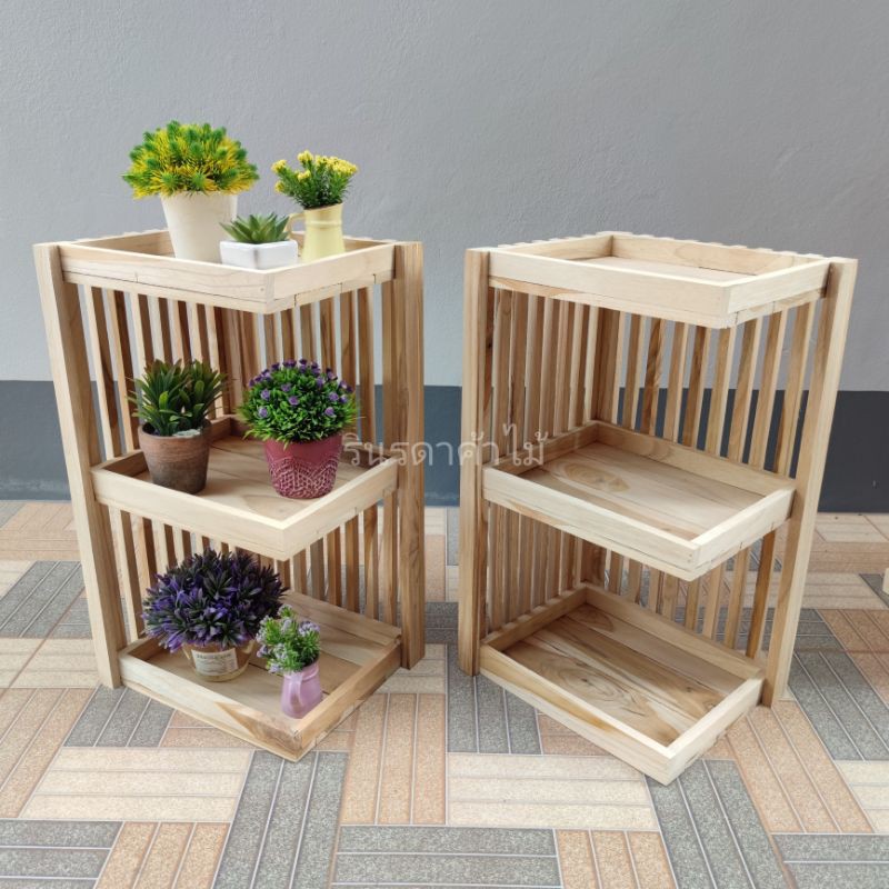 ชั้นวางของแบบเข้ามุม​ มี3ชั้น​ 50x25x27