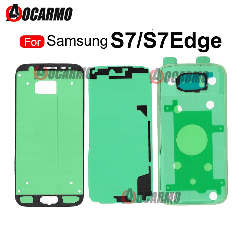 Galaxy สําหรับ S7 Samsung Edge S7edge กรอบด้านหน้าหน้าจอ LCD สติกเกอร์กันน้ําปกหลังกาวแบตเตอรี่กาวเป