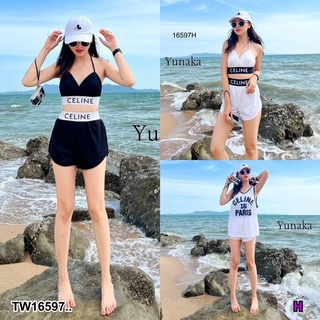 [Ead Shop] Set 3 ชิ้น เสื้อกล้าม + เสื้อบรา + กางเกงขาสั้น  เสื้อผ้า แฟชั่น