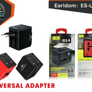 หัวปลั้กชาร์จไฟต่างประเทศและ USB ในตัว ยี่ห้อ EARLDOM  ของแท้จากบริษัท