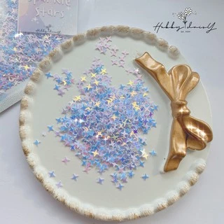 กลิตเตอร์โฮโลแกรม เลื่อมวิ้งๆ ดาว 4 แฉก Sparkle Star l กลิตเตอร์ตกแต่งเล็บ เรซิ่น DIY