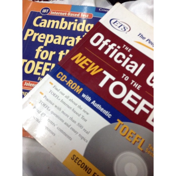 หนังสือtoefl หนังสือเตรียมสอบtoefl the official guide to the NEW Toefl iBT กับ Cambridge preparation TOEFL test