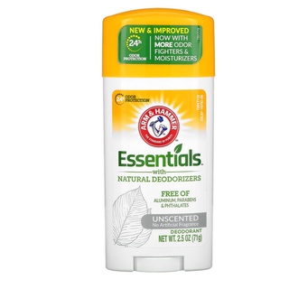 Arm &amp; Hammer Essentials Unscented Men and Women Deodorants -ขนาด 71g ดีโอสติ๊กระงับกลิ่นกาย