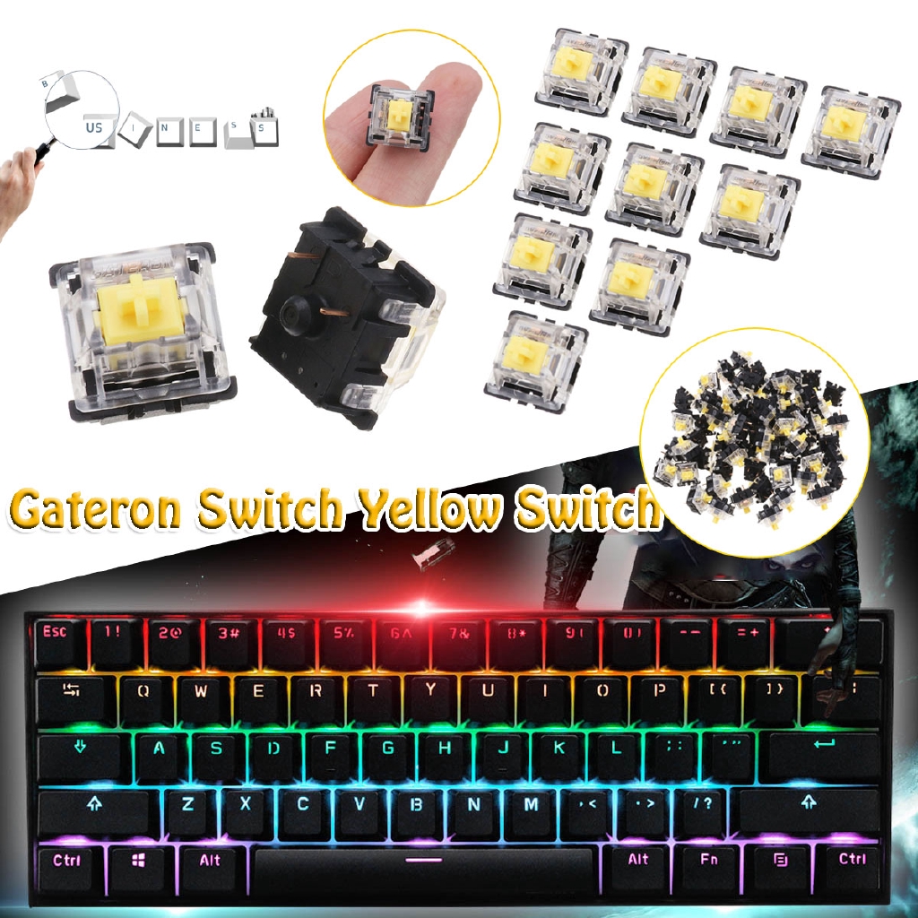 FP9z 【Keyboard】70PCS Pack 3Pin Gateron Linear Yellow Switch Keyboard ...