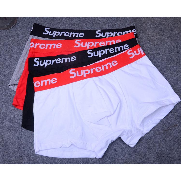 Supreme กางเกงบ็อกเซอร์ผ้าฝ้ายสําหรับผู้ชาย