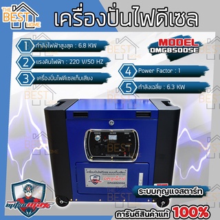 MITSUMAX เครื่องปั่นไฟดีเซล รุ่น DMG8500SE 6.8 KW 220V 13HP DMG-8500SE เครื่องกำเนิดไฟฟ้า เครื่องยนต์ ปั่นไฟ ดีเซล