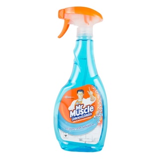 น้ำยาเช็ดกระจก มิสเตอร์มัสเซิล หัวฉีด WINDEX ปั้ม  สีฟ้า  520 มล. น้ำยาเช็ดกระจก glass cleaner Mr. Muscle WINDEX Injecto