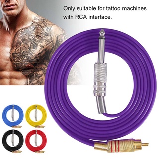 Tattoo Clip Cord สายตะขอซิลิโคนสําหรับเครื่องสัก Rca อินเตอร์เฟซ 5 สี