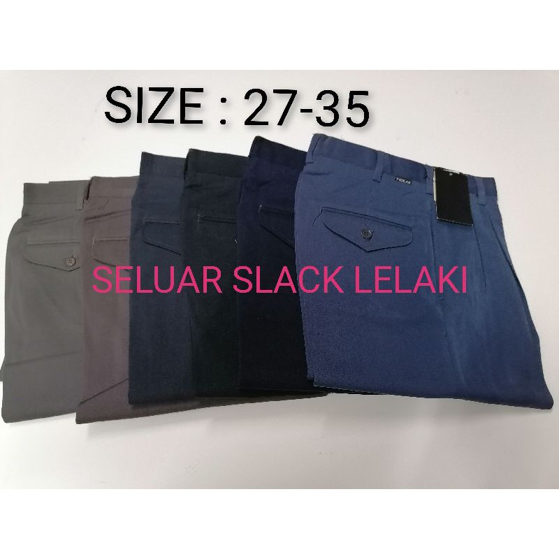 SELUAR SLACK LELAKI/MEN SLACK LONG PANTS STRAIGHT CUT[27-35]
