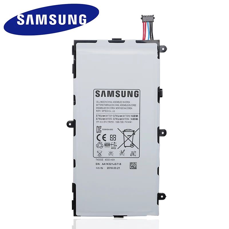ตารางใหม่แบตเตอรี่ T4000E สำหรับ Samsung Galaxy Tab 3 7.0 T210 T211 SM T215 GT P3200 P3210เปลี่ยนแบตเตอรี่แท็บเล็ต
