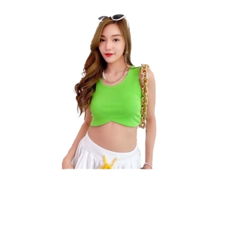 Moda shop - Array Crop Top เสื้อครอปแขนกุดสีพื้นผู้หญิงเซ็กซี่