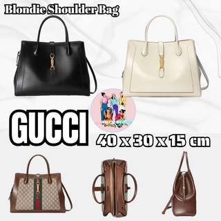 GUCCi/GUCCI กระเป๋าโท้ทใบใหญ่/กระเป๋าสะพายข้าง/หูหิ้วคู่/ซิปคู่/ใหม่! ! แท้100%/1961