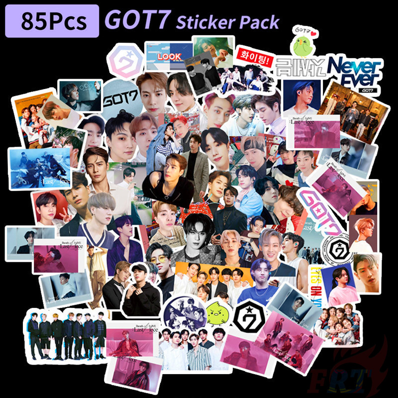 สติกเกอร์รูปลอก รูปศิลปินเกาหลี GOT7 - JYP Entertainment Boy Superstar JB JinYoung Mark Jackson YoungJae BamBam YuGyeom DIY สติกเกอร์แฟชั่น สำหรับติดกระเป๋าเดินทาง แล็ปท็อป สเก็ตบอร์ด 85 ชิ้น /เซ็ต