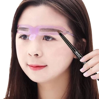 F021 เพจเขียนคิ้ว 8 ทรง พร้อมด้ามจับถนัดมือ แม่แบบคิ้วเขียนตามทรงที่ต้องการ
