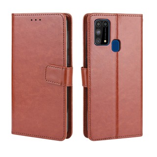 เคสสำ Samsung Galaxy M31 Case Leather Flip Back Cover Samsung Galaxy M31 M315 GalaxyM31 เคสฝาพับ มือถือแล