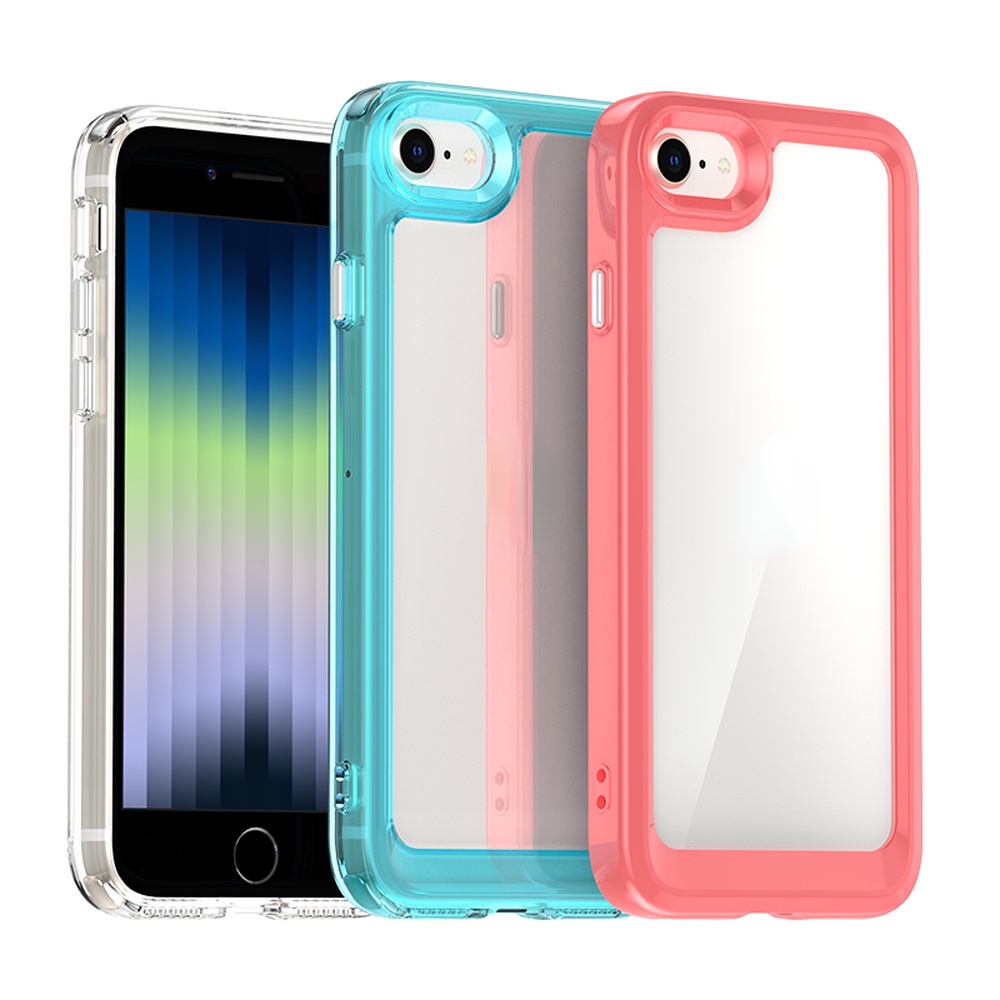 เคสอะคริลิค กันกระแทก ลายอวกาศ สําหรับ iPhone Se 2022 Se 2020 iPhone 7 8