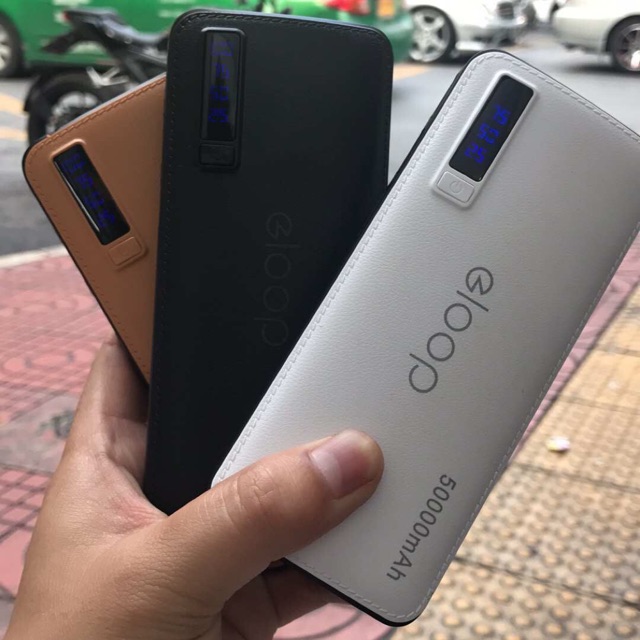 Power Bank 50000 MAh รุ่นใหม่ 2019 หุ้มหนังเทียม 3USB 1ไฟ LED ...