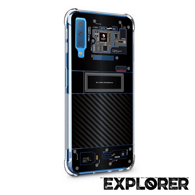 เคส สำหรับ Samsung Galaxy A7 [Explorer Series] 3D Anti-Shock Protection TPU Case