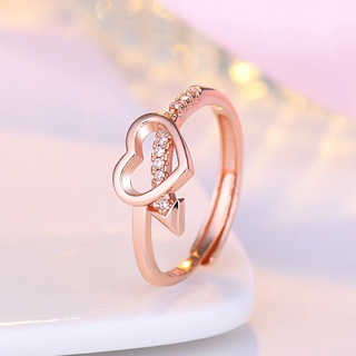 Ring Creative New Heart -แหวนเพชรเครื่องประดับยุโรปและอเมริกัน