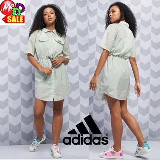 Adidas - ใหม่ เดรสเชิ้ตแขนสั้น ใส่ลำลอง ADIDAS R.Y.V. SHIRT DRESS GN4243