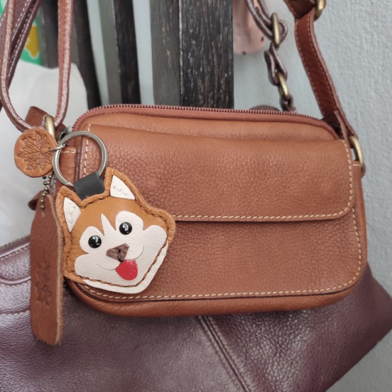 พวงกุญแจรถยนต์ พวงกุญแจหนังแท้ ไซบีเรียน พวงกุญแจหมา ไซบี ฮัสกี ไซบีเรียนฮัสกี้ พวงกุญแจสุนัข พวงกุญแจน้องหมา [หนังแท้] - รูปที่ 4