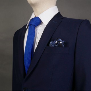 เซ็ทเนคไทถัก+ ผ้าเช็ดหน้าสูท-Knitted tie+ pocket square