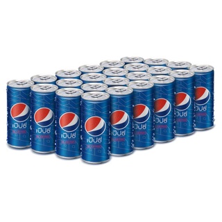 🔥สินค้าขายดี!! เป๊ปซี่ เครื่องดื่มอัดลม 245มล. x 24 กระป๋อง **สินค้ายกลัง Pepsi Cola Soft Drink 245ml x 24 Cans **Clubpa