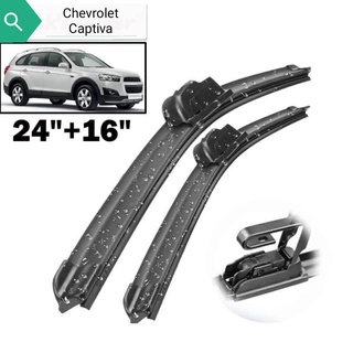 ใบปัดน้ำฝนแบบก้านอ่อน Chevrolet Captiva 24+16" ยี่ห้อ REFRESH เนื้อยางธรรมชาติเสียงเงียบ