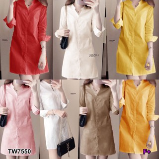 GN7550  **รบกวนสอบถามstockก่อนสั่งซื้อจ้า** เดรสคอจีน Dress