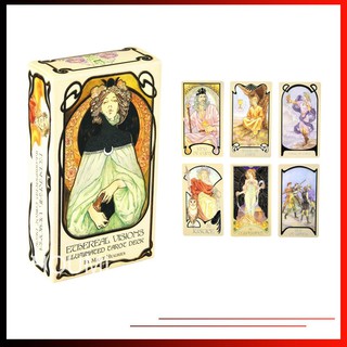 【HOUMI】Ethereal Visions Illuminated Tarot Deckการ์ดภาษาอังกฤษพร้อม e - book 80 ชั้น