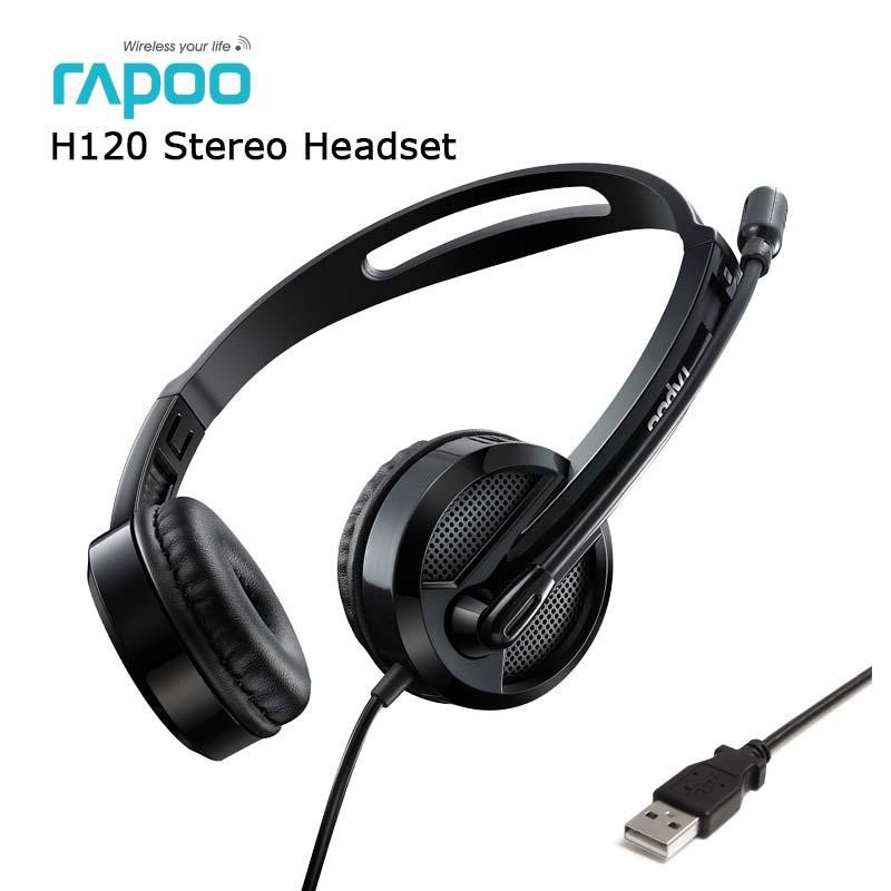 หูฟัง+ไมค์ Headset RAPOO (H120) Black
