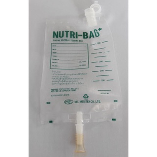 ME Nutri-bag ถุงอาหาร ถุงให้อาหารผู้ป่วยทางสายยาง 500 ml. บรรจุ 100 ชุด/ถุง