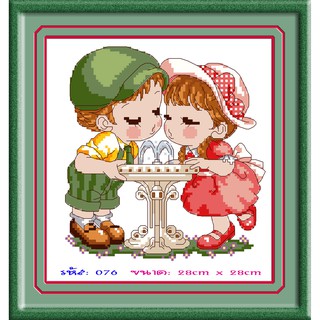 ไอแอมครอสติช iamcrossstitch DIY รหัส L-076 30x30 cm. ชุดอุปกรณ์งานฝีมือปักครอสติชครบชุด