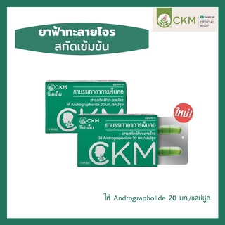 CKM ฟ้าทะลายโจร ฟ้าทะลายโจรแบบสกัด สารแอนโดรฯ 20 มก. SAND-M ช่อเขียวมะกอก ของแท้ ช่อเขียวมะกอก แผงละ 4 แคปซูล