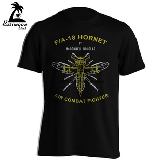 เสื้อยืดผ้าฝ้ายเสื้อยืด ลาย Fa 18 Hornet by McDonnell Douglas หลายบทบาท กองทัพเรือ US สําหรับผู้ชายL XL  XXL 3XL