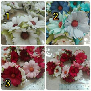 ดอกเดซี่กระดาษสา 35-40มม.ดอกไม้กระดาษสา มีก้าน