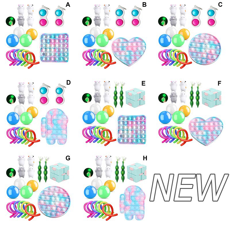 fidget set with pop it