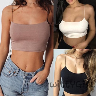 W[]-Women Sexy Top, Sling Solid Color Slim Low Chest Tank, Summer Hollow Back Wild Fashion Top Shirt