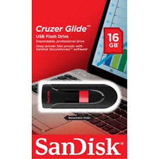 16GB "SanDisk" CRUZER GLIDE (SDCZ60) สินค้ารับประกัน 5 ปี