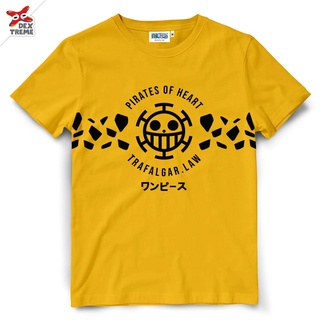 ROUND คอลูกเรือDextreme T-shirt DOP-1245 One Piece ลาย Icon LAW สีเหลือง-4XL