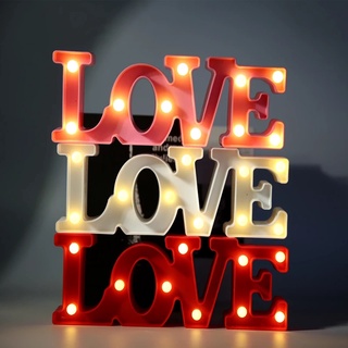 Valentines Day Decoration Night Light / Mothers Day Gift LED LOVE Letter Light / Party Wedding Decor Bridesmaid Gift Party Supplies Night Lamp