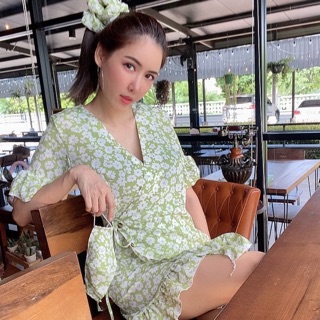 เดรสชีฟองสั้น น่ารักๆ