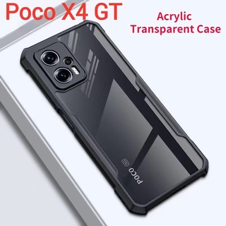 Poco X4 GT(พร้อมส่งในไทย)เคสกันกระแทกขอบสีหลังใสXiaomi Poco F4 5G/Redmi K40S/Poco F4 GT/Redmi K50 Gaming/Poco X4 GT 5G