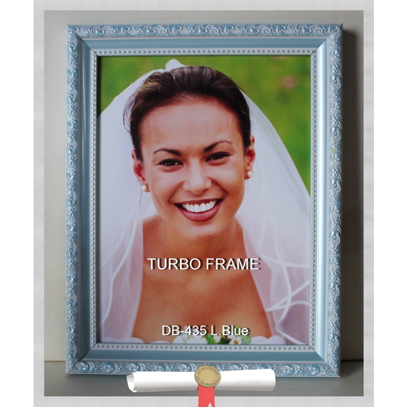 กรอบรูปสีฟ้าพลาสเทล ขนาดภาพ A4 , 8x12" , 8x10", 7x9", 6x8" TURBO FRAMEผลิตและจำหน่ายกรอบรูป***MADE I