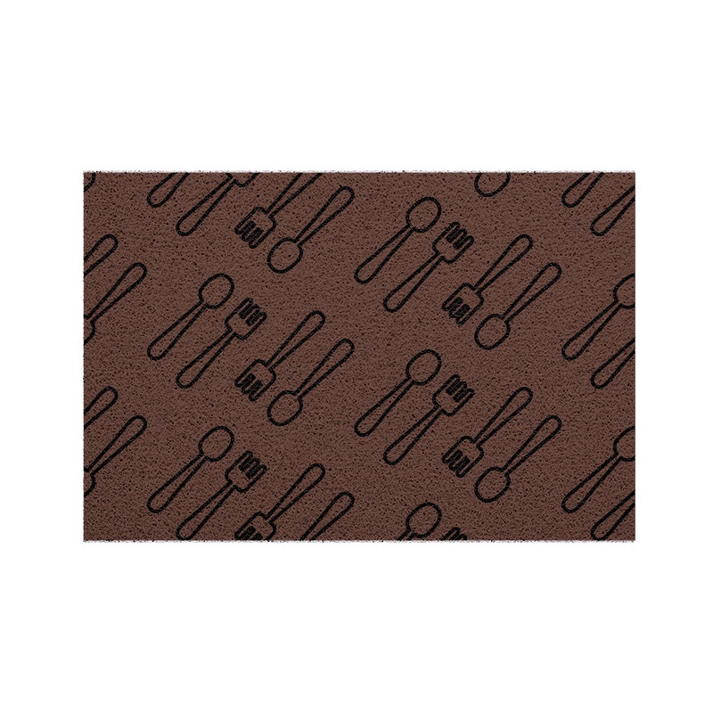 [MT01-00000056] พรมเช็ดเท้า พรมดักฝุน ลายครัวน้ำตาล สั้น 40x60 ซม