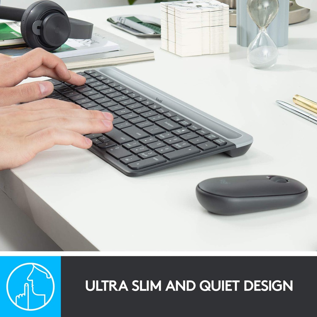 ⚡️คีย์บอร์ดและเมาส์ไร้สาย⚡️ Logitech MK470 Slim Wireless Combo (คีย์ไทย-อังกฤษ) Warranty 1 - y รูปที่ 2