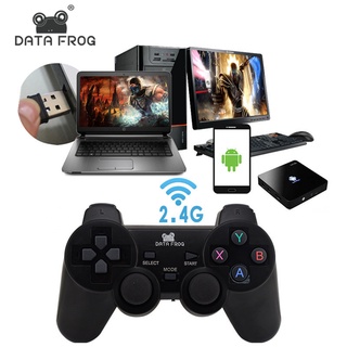 จอยสติ๊กเล่นเกมไร้สาย 2.4 G Android PC สําหรับ Windows PS3 TV Box