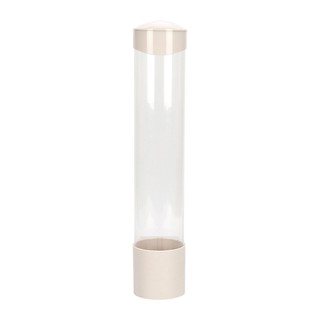 กระบอกพลาสติกเก็บกรวยกระดาษ ขาว มาริ Plastic cylinder collecting Mari white paper cone